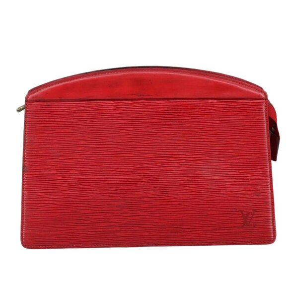 LOUIS VUITTON Epi Trousse Crete Clutch Bag Red M48407 LV Auth 108169 - Picture 1 of 16